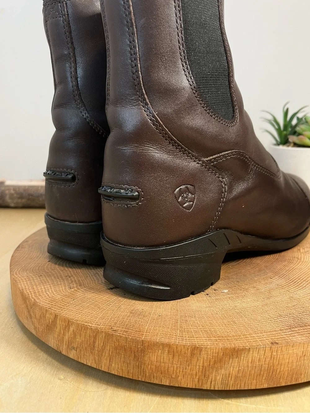 Ariat Brown Heritage Paddock Front Zip Boots Size 8B Leather Equestrian